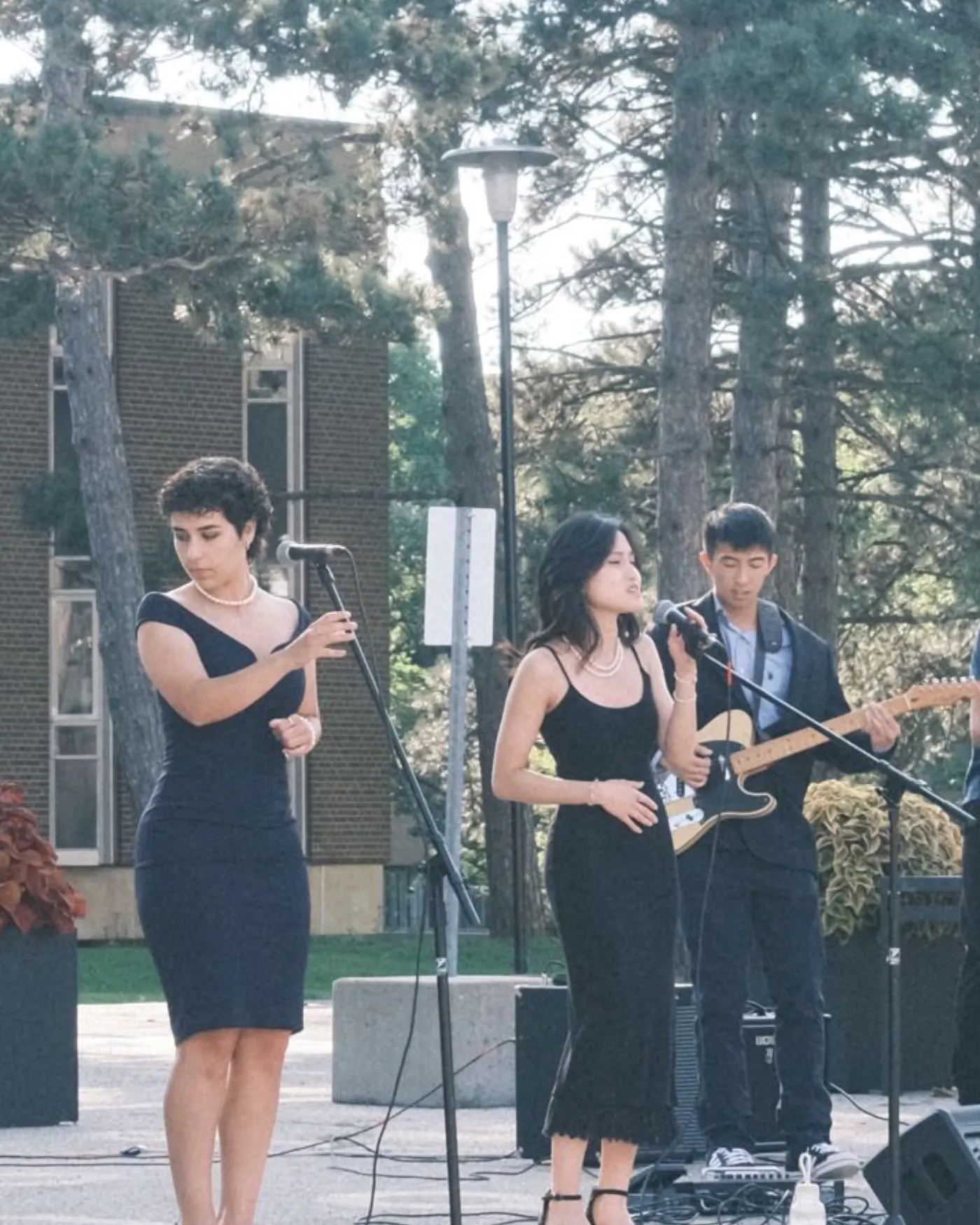Performing at a festival