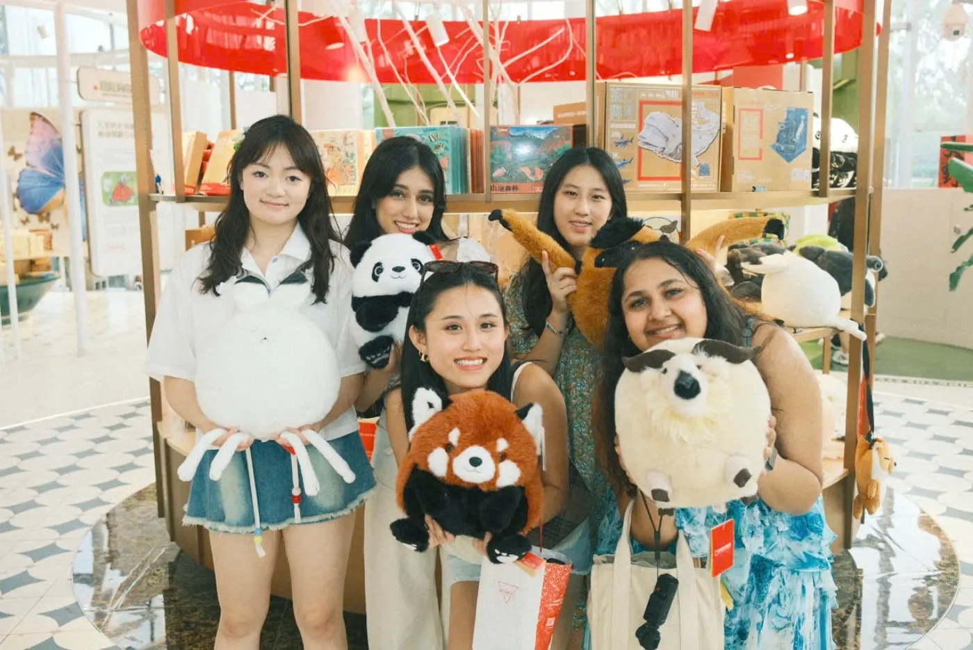 in China with friends