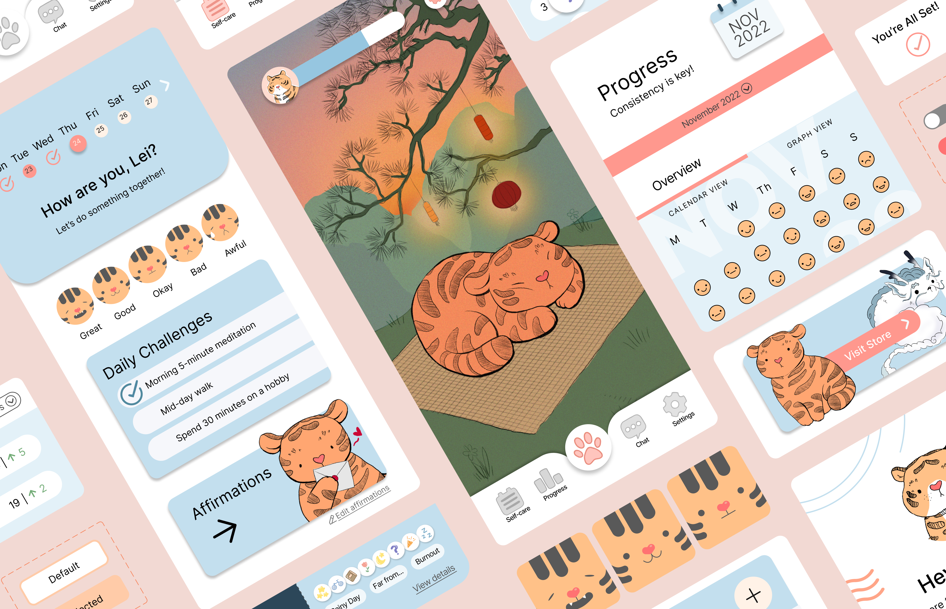 A Mobile Wellness App Blending Play With Mental Health Support.