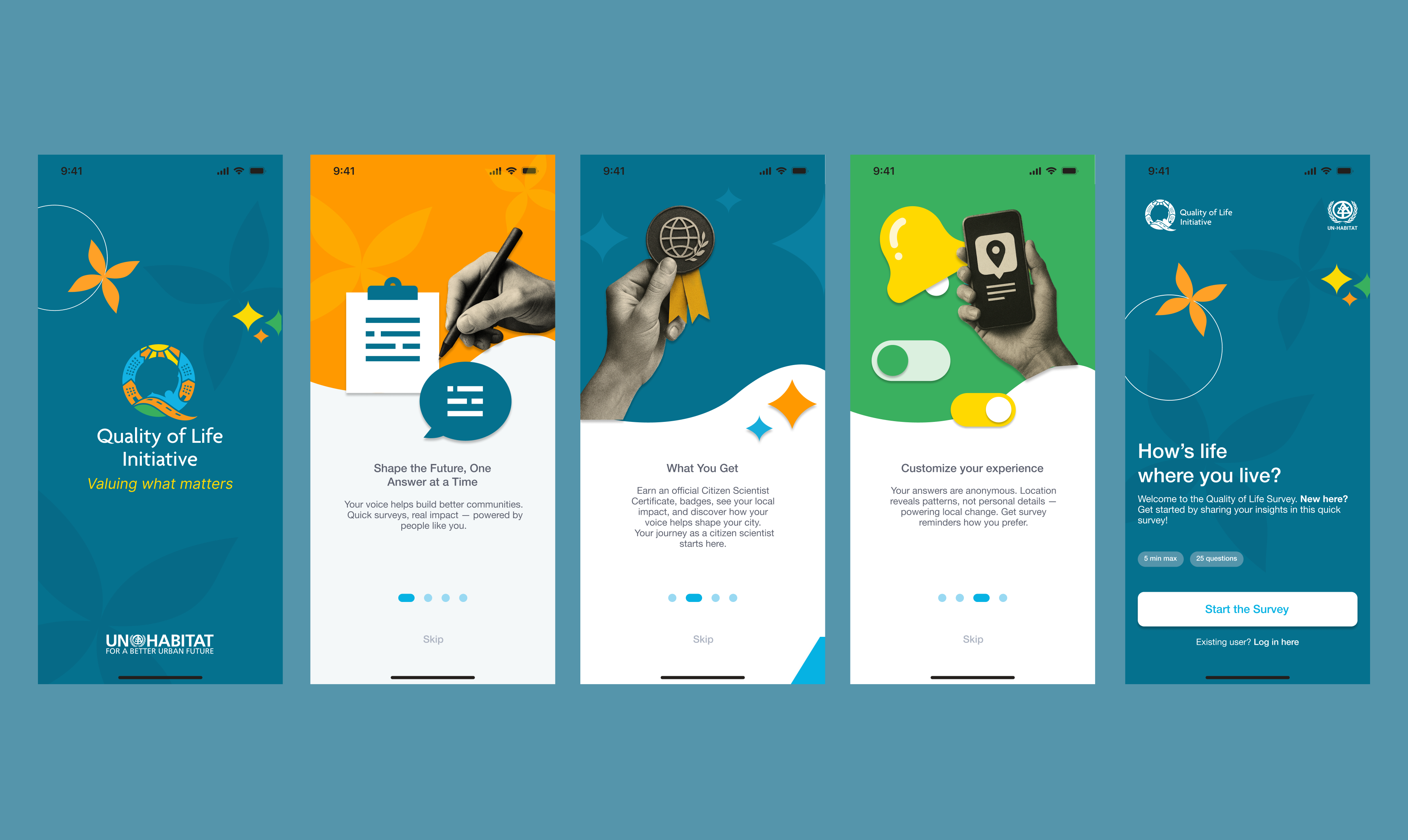 Survey app onboarding